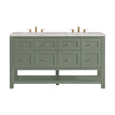 James Martin Breckenridge 60" Double Bathroom Vanity, Smokey Celadon