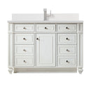 James Martin Bristol 48" Single Bathroom Vanity, Bright White