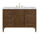 James Martin Myrrin 48" Single Bathroom Vanity, Mid-Century Walnut