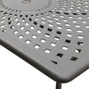Modern Outdoor Mesh Aluminum Black 67-in Rectangle Patio Dining Table