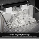 Nugget Sonic Ice Maker Stainless Steel Z5815SNH by Kismile