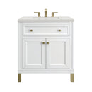 James Martin Chicago 30" Single Bathroom Vanity, Glossy White
