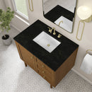 James Martin Laurent 36" Dual Mount Single Bathroom Vanity, Honey Oak