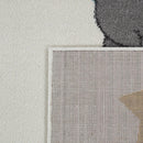 Nursery Rug For Kids, Elephant & Bear in Balloon in Cream