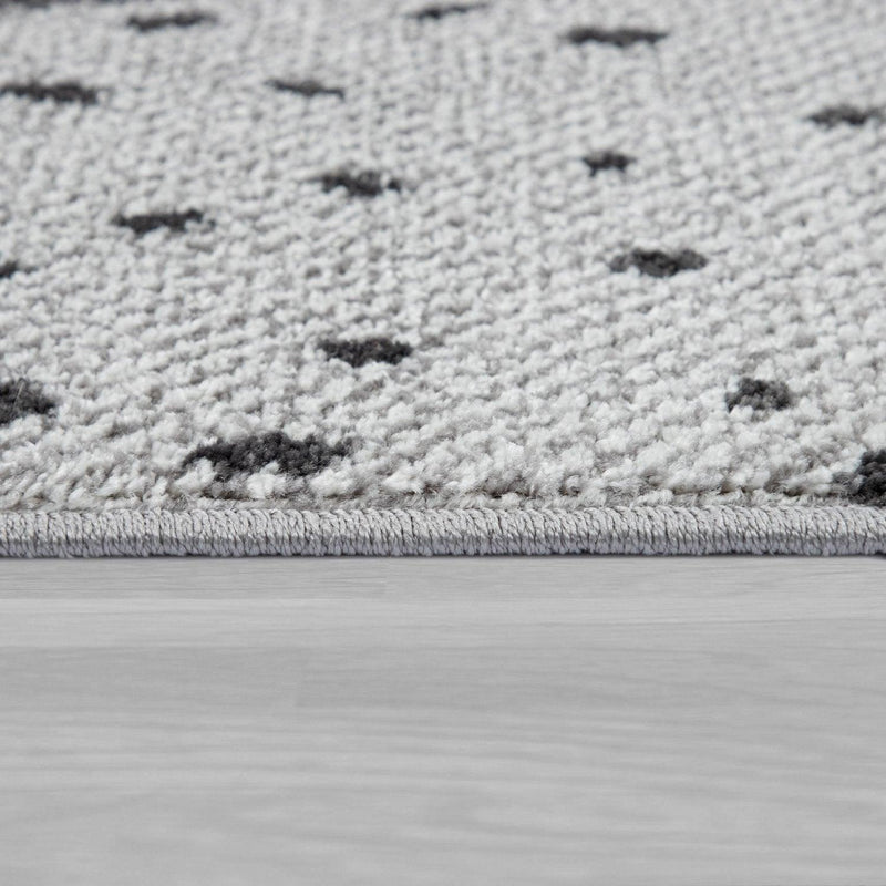 Nursery Rug For Kids Llama, Mountains in Grey Blue Cream