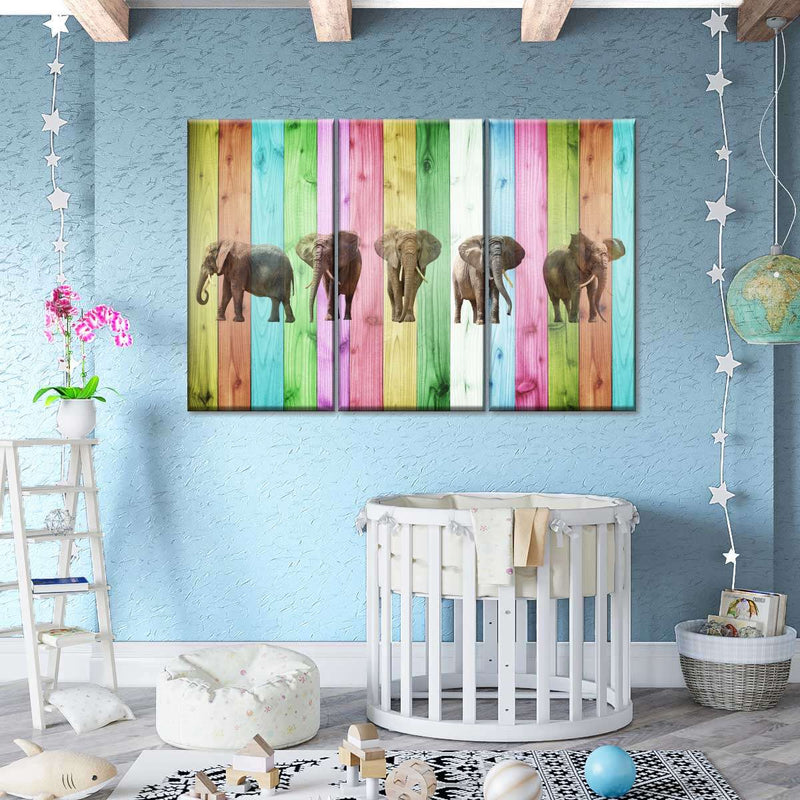 Color Stripe Elephants