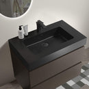 Nuvia 30-Inch Wall-Mounted Bathroom Vanity With Black Sink And Drawers (SAK76251)