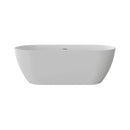Nuvia 59-Inch Luxury Solid Surface Matte White Freestanding Soaking Tub (SAK95320) by SAKSBY WHOLESALE