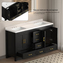 Nuvia 60-Inch Black Bathroom Vanity With Soft Close Doors And Drawers Storage (SAK86210) by SAKSBY WHOLESALE