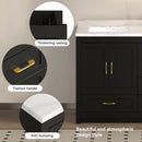 Nuvia 60-Inch Black Bathroom Vanity With Soft Close Doors And Drawers Storage (SAK86210) by SAKSBY WHOLESALE