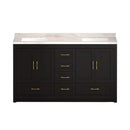 Nuvia 60-Inch Black Bathroom Vanity With Soft Close Doors And Drawers Storage (SAK86210) by SAKSBY WHOLESALE