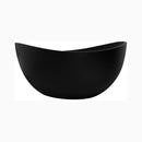 Nuvia 63-Inch Modern Freestanding Single-Piece Matte Black Finish Stone Resin Bathtub (SAK69041) by SAKSBY WHOLESALE