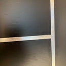 [36X80-Inch] Nuvia Modern Frosted Glass Black Fiberglass Front Door With Right Inswing (SAK10584)