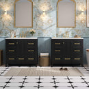 Nuvia Premium 72-Inch Bathroom Vanity Set With Resin Sink And Soft-Close Drawers [Faucet Not Included] (SAK62749)
