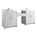 James Martin Bellshire 84" Single Bathroom Vanity, Bright White