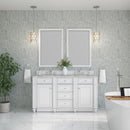 James Martin Bristol 60" Double Bathroom Vanity, Bright White
