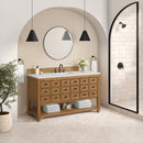 James Martin Malibu 60" Single Bathroom Vanity, Amber Birch