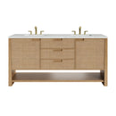 James Martin Solene 72" Double Bathroom Vanity, Seaside Oak