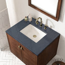 James Martin Amberly 30" Dual Mount Single Bathroom Vanity, Mid-Century Walnut