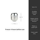 Glacier Rocks Stainless Steel Wine Globes Set of 4
