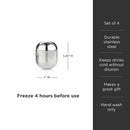 Glacier Rocks Stainless Steel Wine Globes Set of 4 by Viski