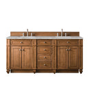 James Martin Bristol 72" Double Bathroom Vanity, Saddle Brown