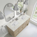 James Martin Breckenridge 60" Double Bathroom Vanity, Whitewashed Oak