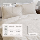 100% Cotton Honeycomb Waffle Duvet Set - Mattea Collection by Great Bay Home