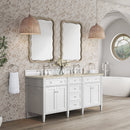 James Martin Brittany 72" Double Bathroom Vanity, Bright White
