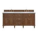 James Martin Lorelai 72" Double Bathroom Vanity, Mid-Century Walnut