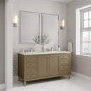 James Martin Chicago 60" Double Bathroom Vanity, Walnut Whisper