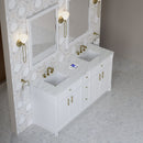 James Martin Bellshire 72" Double Bathroom Vanity, Bright White