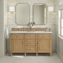 James Martin Lorelai 60" Double Bathroom Vanity, Light Natural Oak