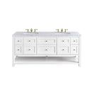 James Martin Breckenridge 72" Double Bathroom Vanity, Bright White