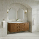 James Martin Laurent 60" Dual Mount Double Bathroom Vanity, Honey Oak