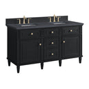 James Martin Lorelai 60" Double Bathroom Vanity, Black Onyx