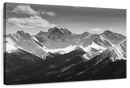 Monochrome Rocky Mountains Wall Art