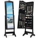 Mirrored Lockable Jewelry Cabinet Armoire Organizer Storage Box by LJGDeals