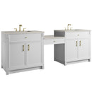 James Martin Bellshire 96" Double Bathroom Vanity, Bright White