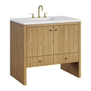 James Martin Hudson 36" Single Bathroom Vanity, Light Natural Oak