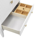 James Martin Myrrin 36" Single Bathroom Vanity, Bright White