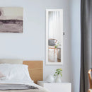 Wall Mounted Lockable Mirror Jewelry Cabinet with LED Light by LJGDeals