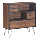 3-Tier Wood Storage Cabinet with Drawers and 4 Metal Legs by LJGDeals