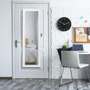 Wall Mounted Lockable Mirror Jewelry Cabinet with LED Light by LJGDeals