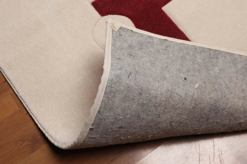 4' x 6' Modern 100% wool Pile area rug  Abstract Beige