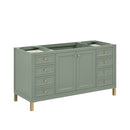 James Martin Chicago 60" Single Bathroom Vanity, Smokey Celadon