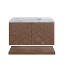 James Martin Marcello 36" Floating Single Bathroom Vanity, Chestnut