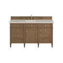 James Martin Brittany 60" Single Bathroom Vanity, Pecan