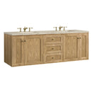 James Martin Laurent 72" Dual Mount Double Bathroom Vanity, Light Natural Oak