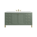 James Martin Chicago 60" Single Bathroom Vanity, Smokey Celadon